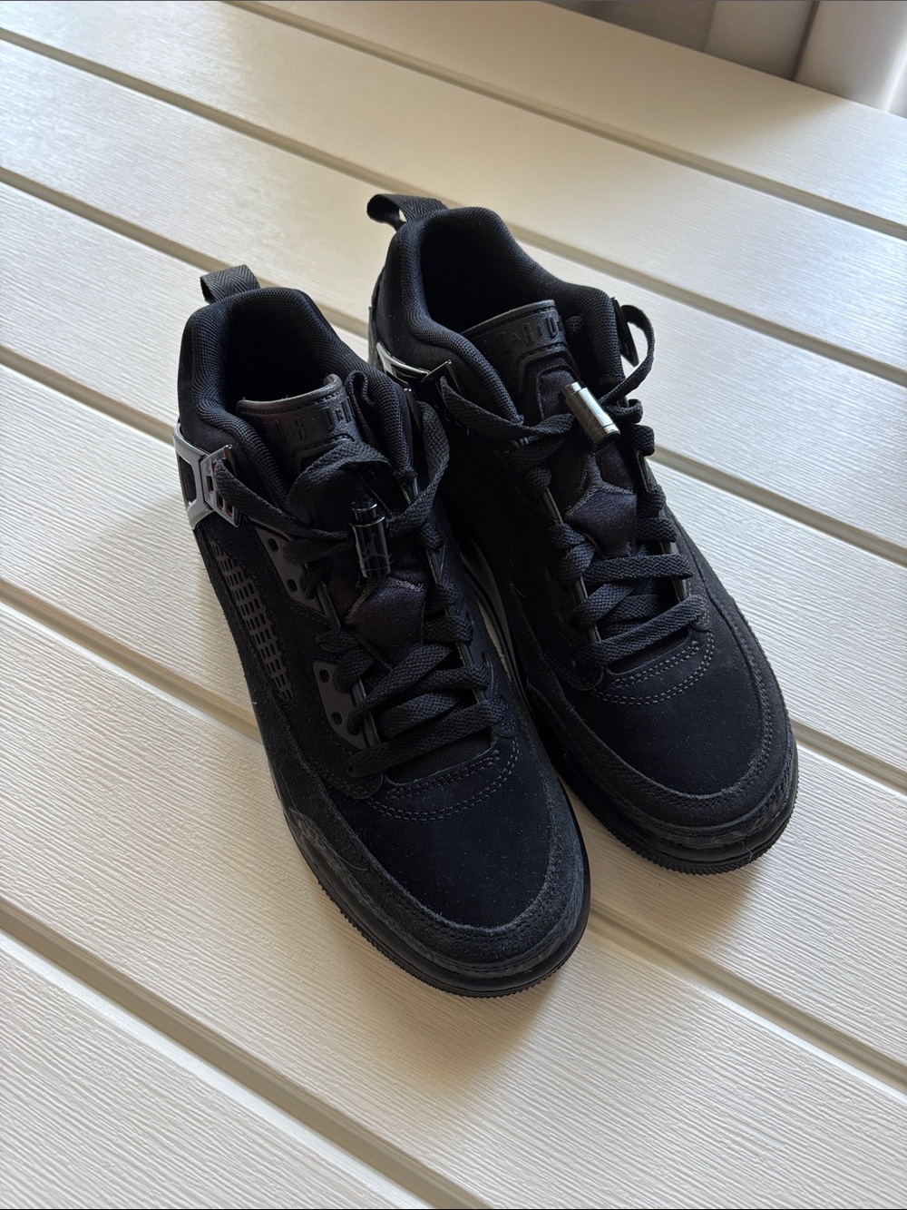 Jordan Black Youth Low-Top Sneakers